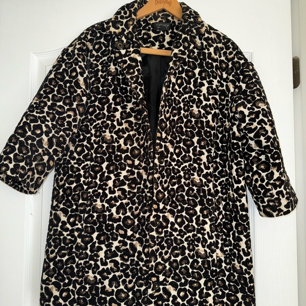 Topshop Black and Cream Teddy Jacket